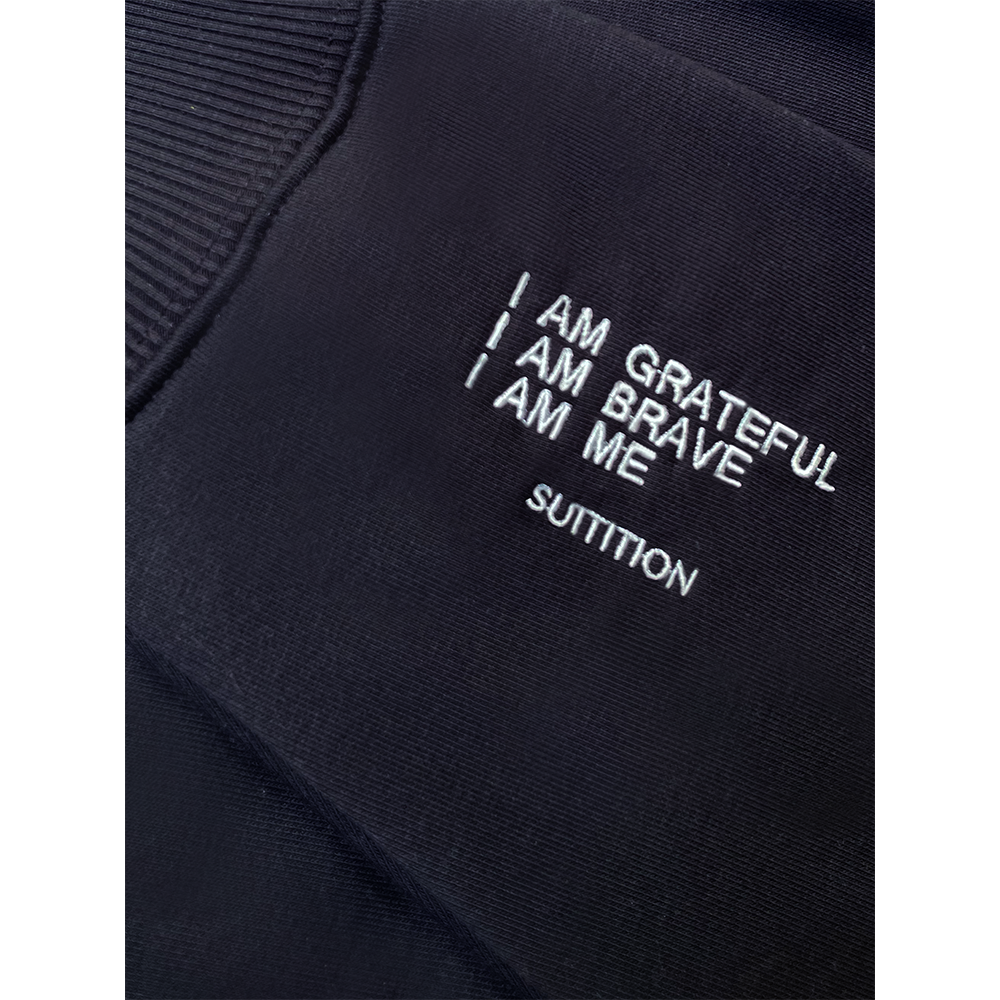 POWER-SWEATER BLACK unisex & oversized